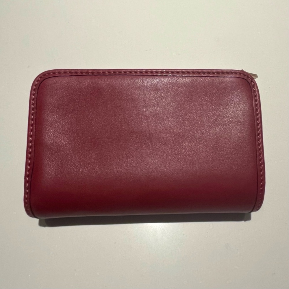 Coach Tabby Cherry Leather Wallet with Gold Clasp - Picture 2 of 13